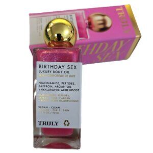 TRULY Birthday Sex Luxury Body Oil NEW Beauty Moisturizer Vitamin C Glitter